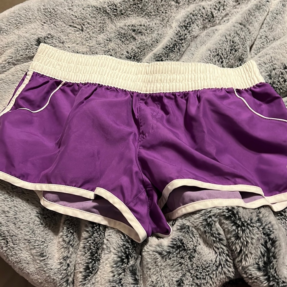 Purple swim cover/active wear shorts